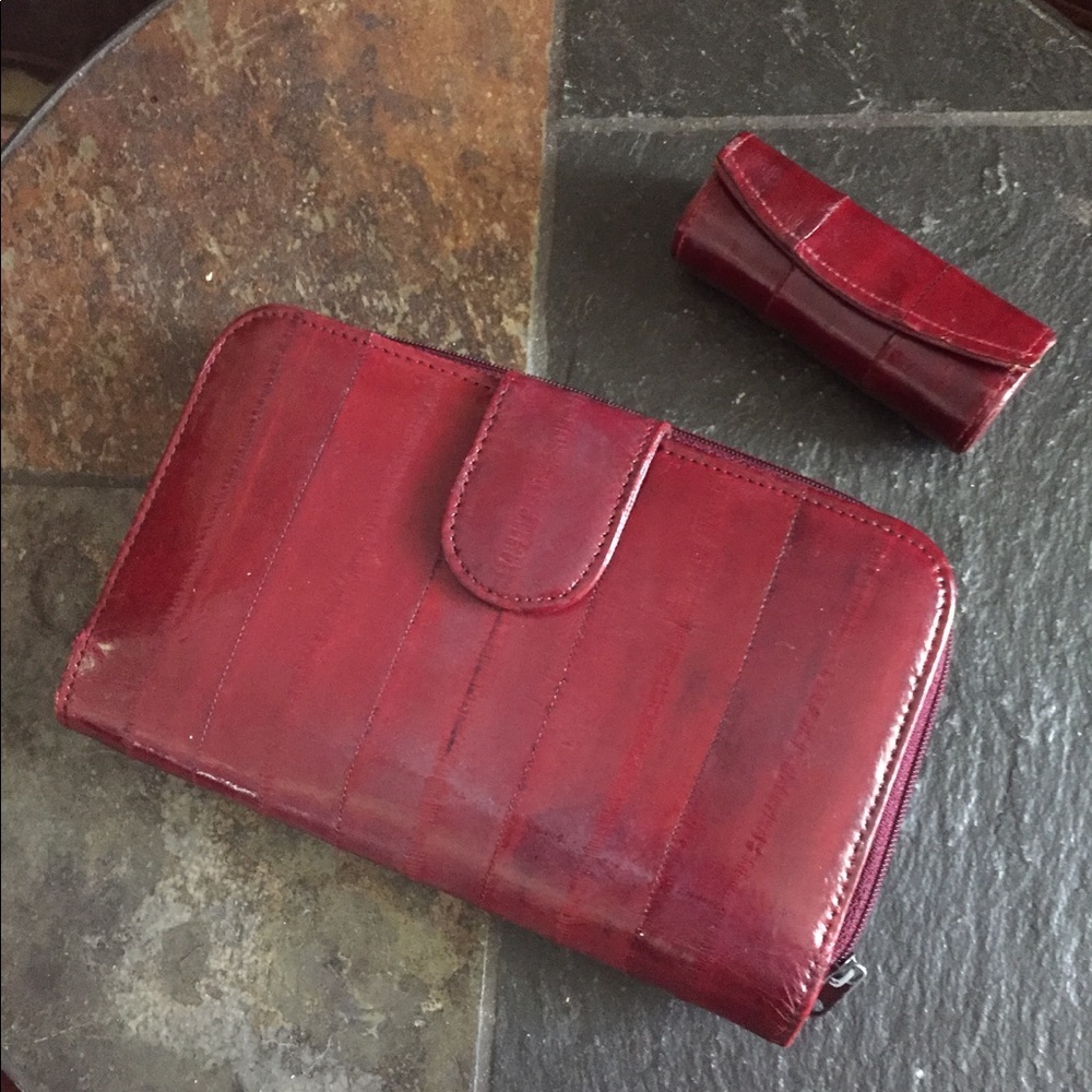 Vintage Eel Skin Wallet & Lipstick Holder - Picture 3 of 8